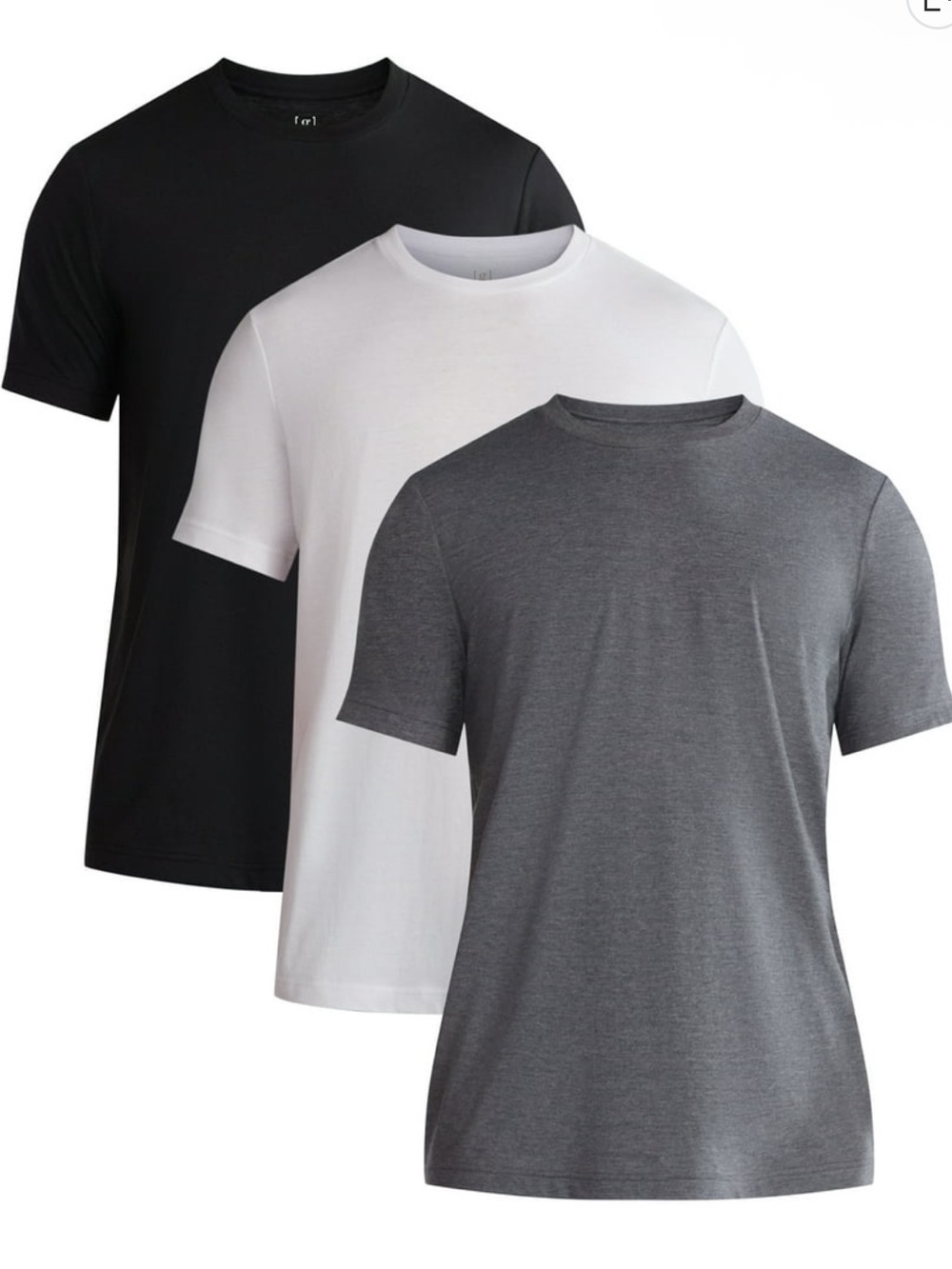George Men’s Classic Fit Crewneck 3 Pack Short Sleeve Tees Sz Small